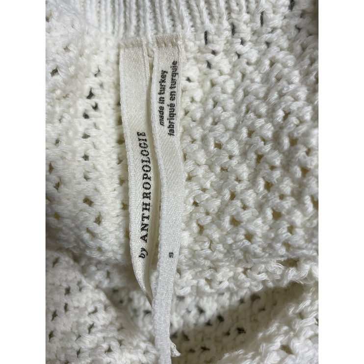 Anthropologie Women's White Crochet Summer Bralette Crop Cardigan Set Top Sz S/M