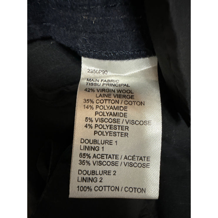 Carven Men's Blue Pinstriped Straight Leg Slim Fit Trousers Suit Dress Pants 38