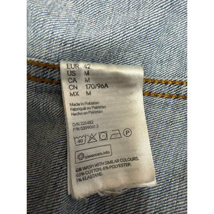 H&M Women's Blue Collared Long Sleeve Button Down Overshirt Denim Coat Jacket M