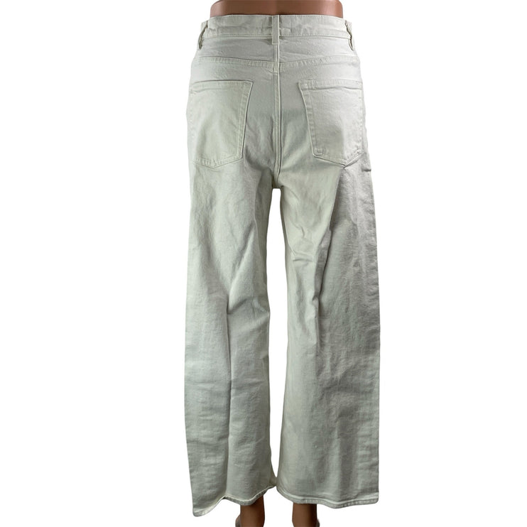 & Other Stories Women's White High Rise Relaxed Wide Leg Denim Jeans Pants Sz 28