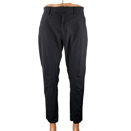 Fabletics Men's Black High Rise Slim Fit Tapered Trousers Office Dress Pants 30