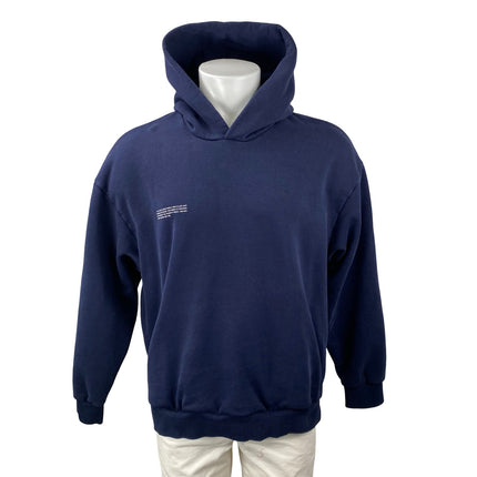 Pangaia Men's Navy Blue Logo Long Sleeve Hoodie Hooded Sweatshirt Top Size L