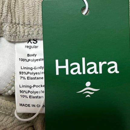 NEW Halara Cream Corduroy High Waist Straight Wide Leg Casual Trousers Pants XS