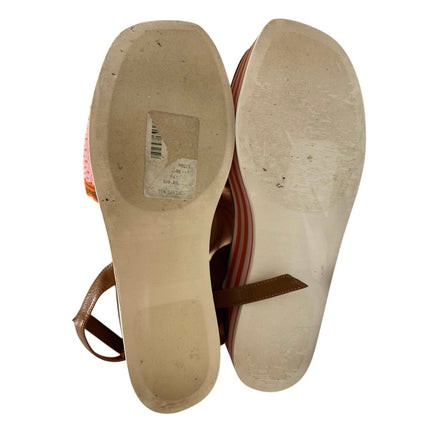 Kate Spade Women's Pink High Rise Sling Back Paltform Wedge Sandals Size 10