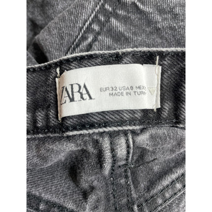 Zara Women's Black High Waisted Slim Fit Ankle Bootcut Flare Denim Jeans Pants 0