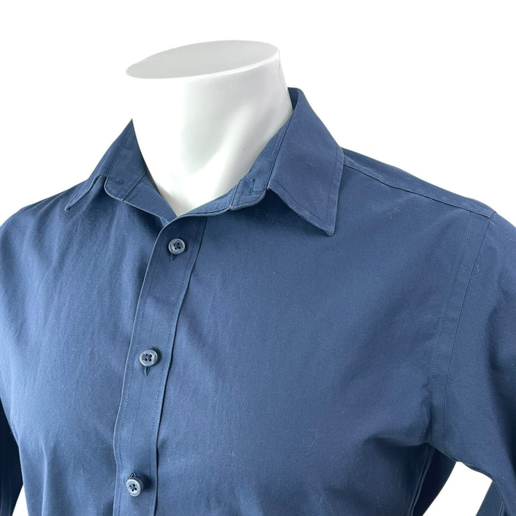 UNTUCKit Castello Men's Blue Slim Fit Long Sleeve Button Down Shirt Top Size S