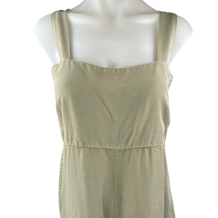 NEW Parfois Green Sleeveless Square Neck Cami Tank Wide Leg Jumpsuit Size M/L