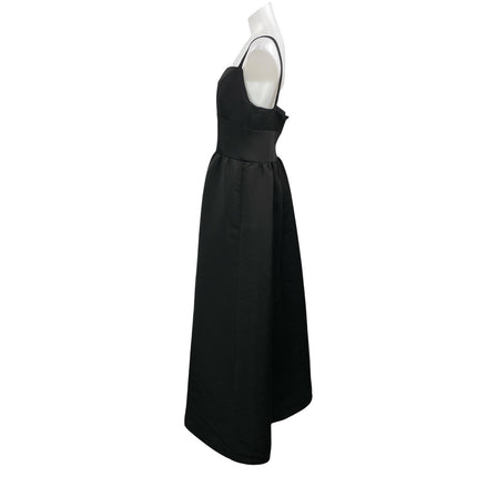 Amsale Black Sleeveless Square Neck Cami Tank Square Neck A Line Maxi Dress 14