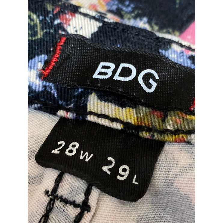 Urban Outfitters BDG Multicolor Floral Mid Rise Skinny Leg Denim Jeans Pants 28