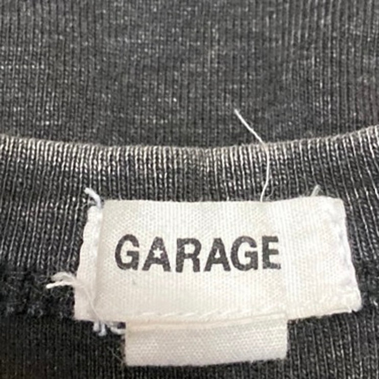Garage Womens Black Tour NYC 77 Graphic Print Crew Neck Tank Crop Top Size M