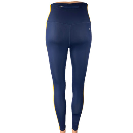 All Access x Bandier Women's Blue Striped Yoga Athletic Leggings Pants Size S