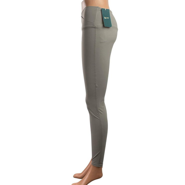 NEW MP Tempo Womens Gray Mid Rise Skinny Activewear Workout Leggings Pants Sz M