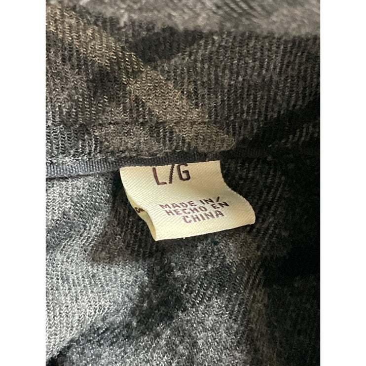Weatherproof Men's Gray Plaid Check Collared Long Sleeve Button Down Shirt Top L
