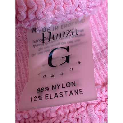 Hunza G Pink Square Neck Sleeveless Yoga Athletic Activewear Sports Bra Top Sz S