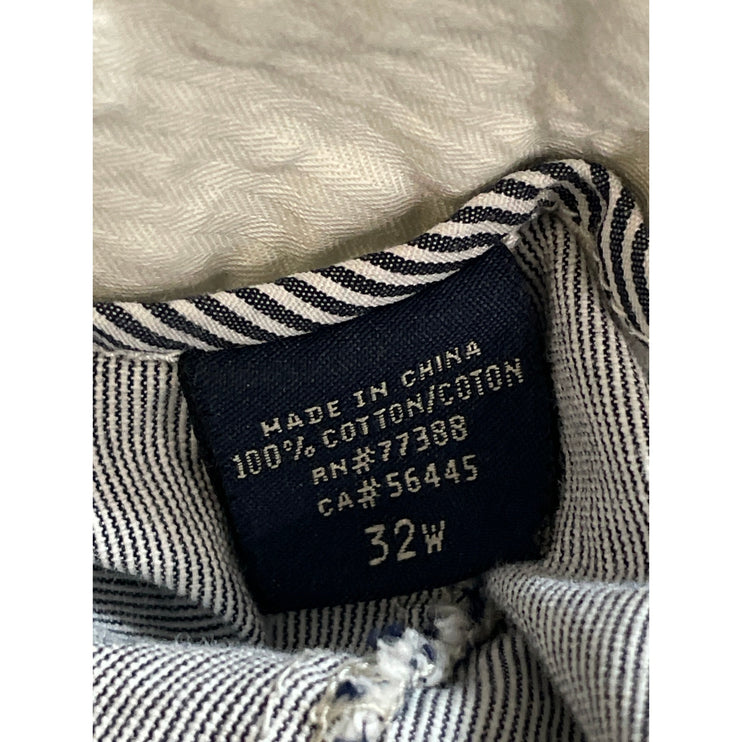 J.Crew Men's Blue Mid Rise Chino Khaki Golf Casual Bermuda Club Shorts Size 32W