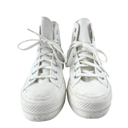 Converse Chuck Taylor All-Star Lift Womens White Heart Print High Top Sneakers 8