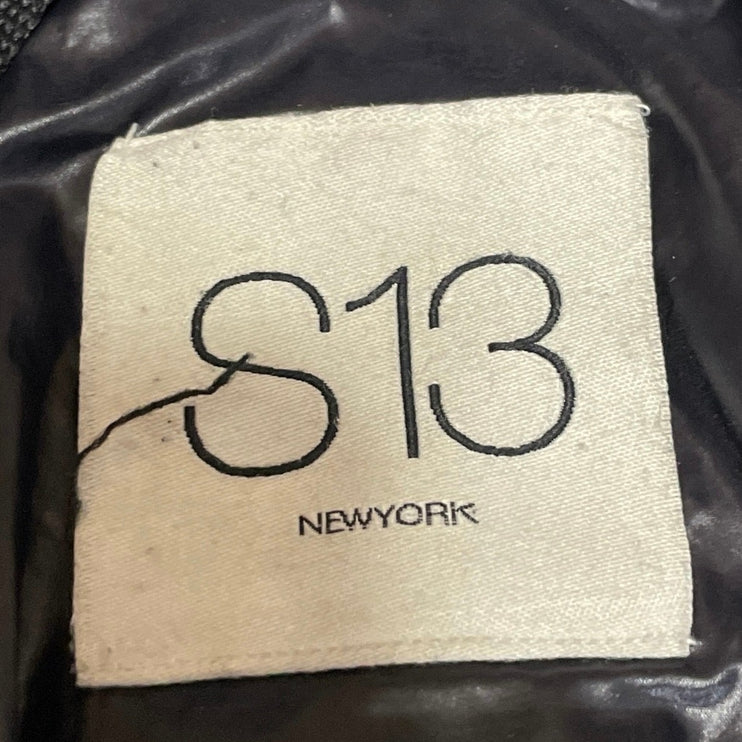 S13 New York Kids Black Quilted Hooded Full Zip Winter Puffer Coat Jacket Size 6