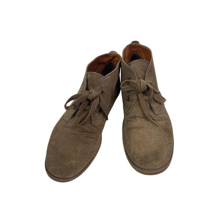 Lucky Brand Emilia Women's Beige Suede Lace up Almond Toe Ankle Chukka Boots 8