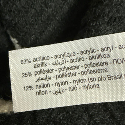 Zara Black White Striped Rib Knit Turtleneck Long Sleeve Pullover Sweater Top M