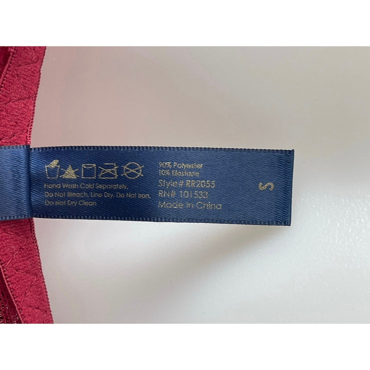 Rachel Roy Red Lace Sheer Sleeveless Cami Camisole Lingerie Evening Dress Size S