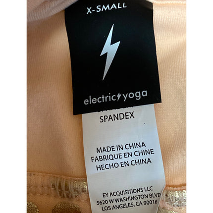 NEW Electric Yoga Independence Cheetah Metallic Athletic Sports Bra Tank Top XS