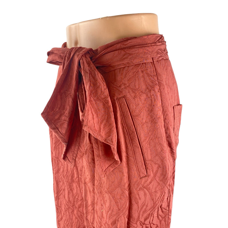 Anthropologie Ett:Twa Aubade Pink High Rise Tie-Waist Tapered Trousers Pants 4