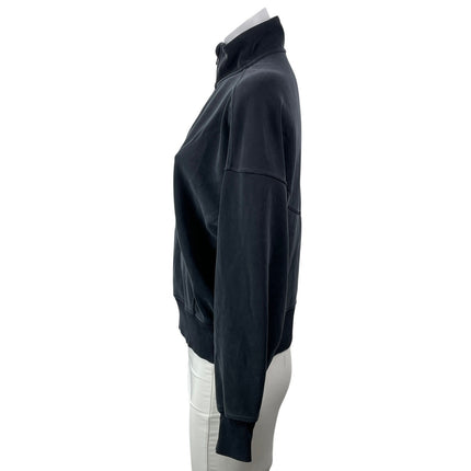 Crz Yoga Women's Navy Blue Long Sleeve High Neck 1/4 Zip Sweatshirt Top Size M