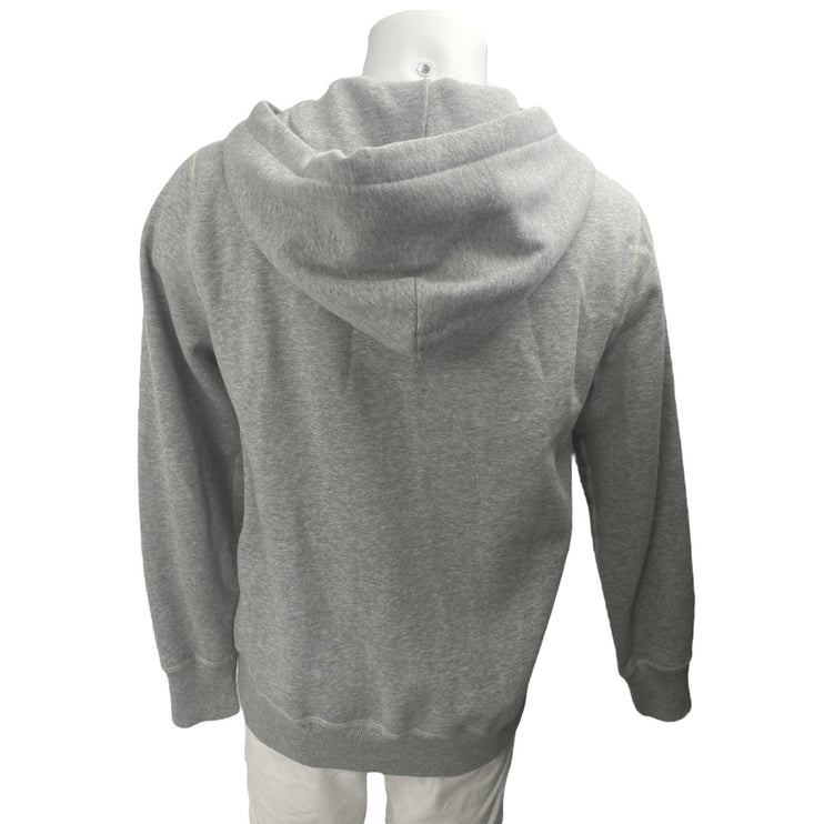 Tailgate Men's Gray Fleece Long Sleeve Hoodie Hooded Full Zip Sweatshirt Top L