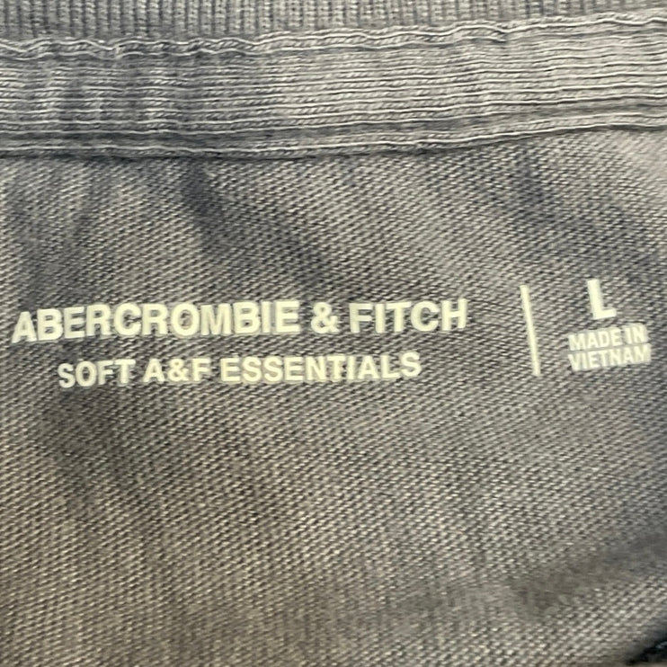 Abercrombie & Fitch Men's Blue Short Sleeve Crew Neck Casual Tee T-Shirt Top L