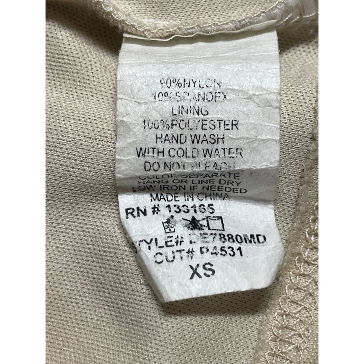 Alya Women's Paisley Lace Overlay V Neck Cap Sleeve Mini Flare A-Line Dress XS