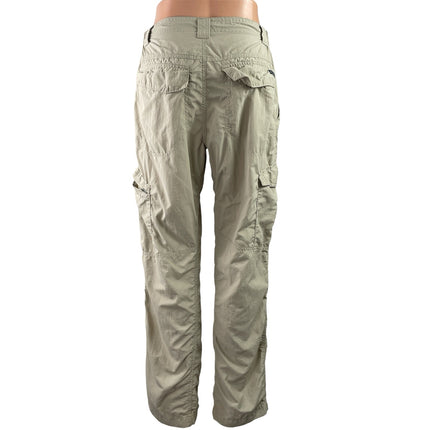 Columbia Olive Green Mid Rise Straight Leg Pockets Cargo Trousers Pants Size 30