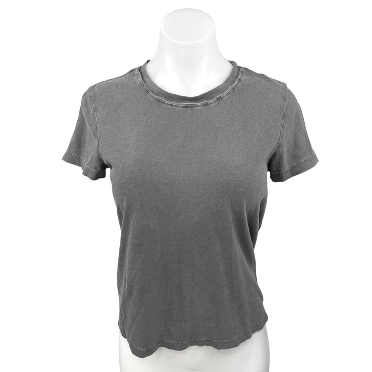 Standard James Perse Vintage Little Boy Women's Gray Crew Neck Tee T Shirt Top 1