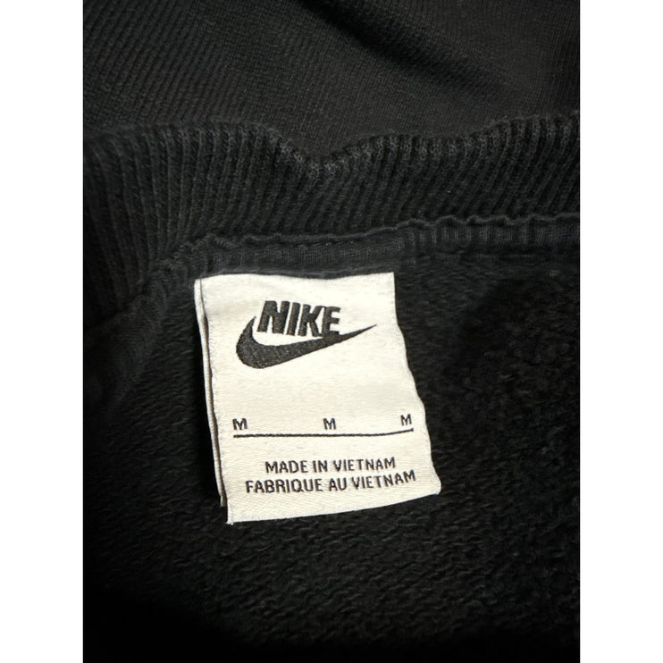 Nike Women's Black Classic Fleece Crewneck Long Sleeve Logo Sweatshirt Top Sz M