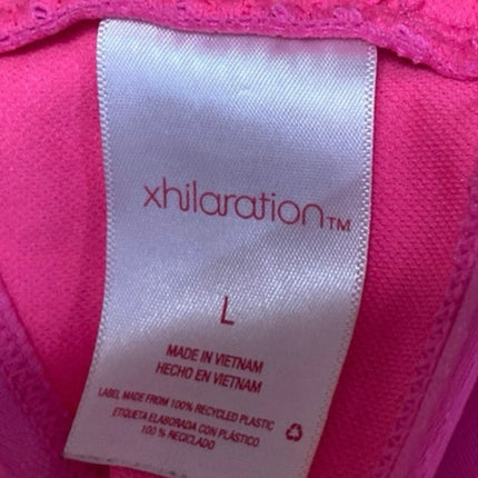 Xhilaration Pink Tank Cami Two Piece Swim Bikini Swimsuit Swimwear Set Sz M/L