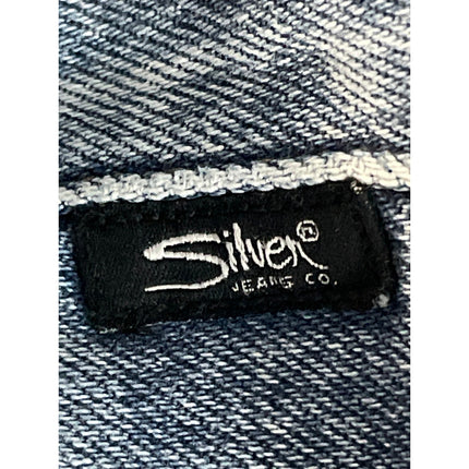 Silver Jeans Co Women's Blue Mid Rise Wide Leg Baggy Palazzo Denim Jeans Size 25