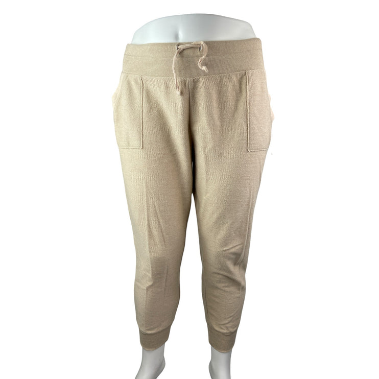 New Directions Beige Yoga Gym Athletic Activewear Trouser Jogger Sweat Pants 1X