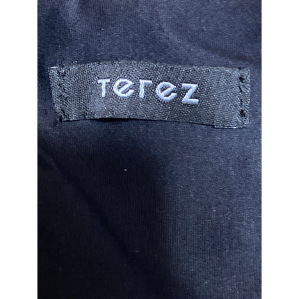 Terez Women's Blue Graphic Print Racer Back Yoga Athletic Sports Bra Crop Top XS