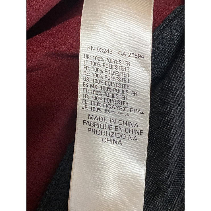 Diesel Men's Red Black Colorblock Full Zip Embroidered Bomber Coat Jacket Size M