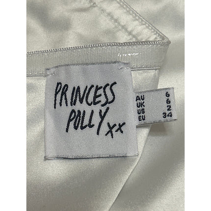 Princess Polly White Floral Lace Sleeveless Bandeau Corset Bustier Crop Top 2
