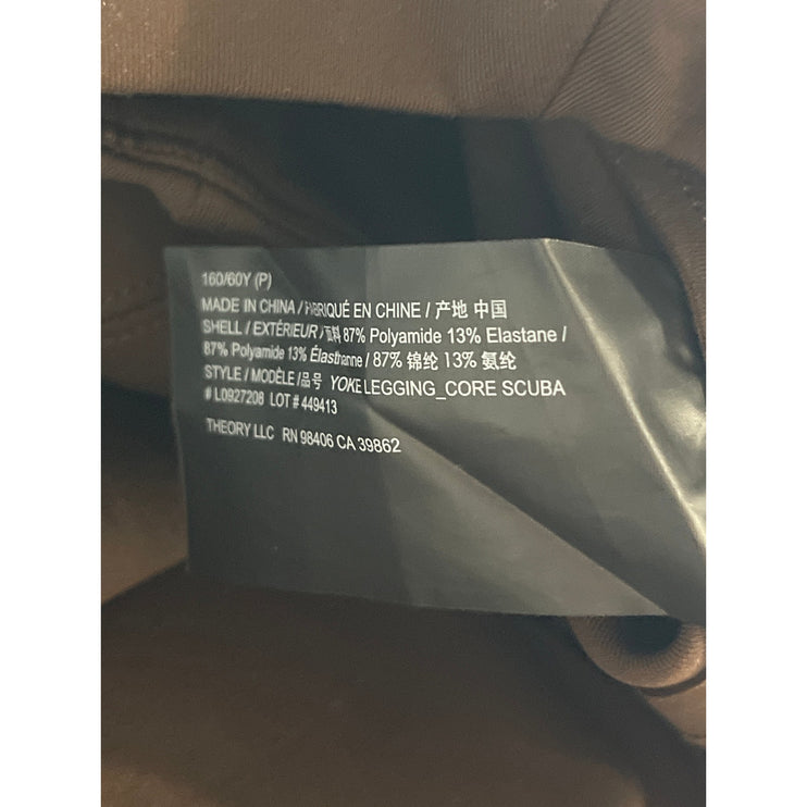 Theory Brown Mid Rise Athletic Yoga Activewear Sports Leggings Trouser Pants P/2