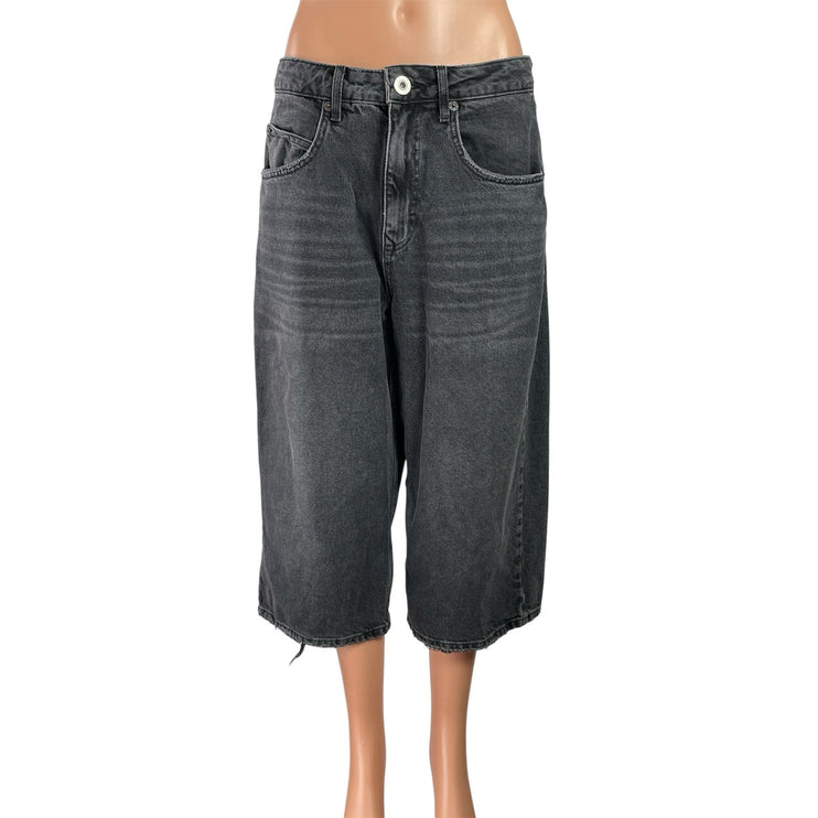 Urban Outfitters BDG Women's Black High Rise Wide Leg Baggy Crop Denim Jeans 27