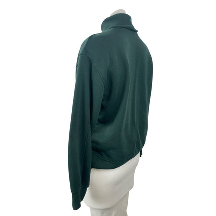 Zara Women's Green Long Sleeve Turtleneck Fleece Sweater Sweatshirt Top Size S