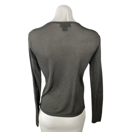 Banana Republic Gray Round Neck Long Sleeve Button Down Cardigan Sweater Top S