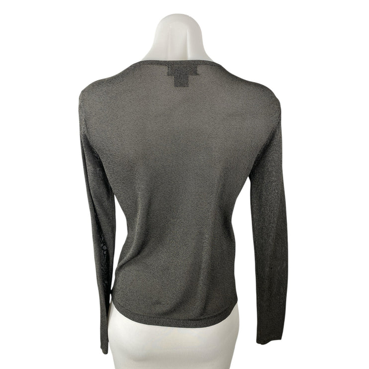 Banana Republic Gray Round Neck Long Sleeve Button Down Cardigan Sweater Top S