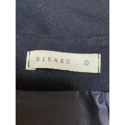 Siyazu Women's Black Mini Mid Rise Zipper Straight Pencil Wrap Skirt Size 1