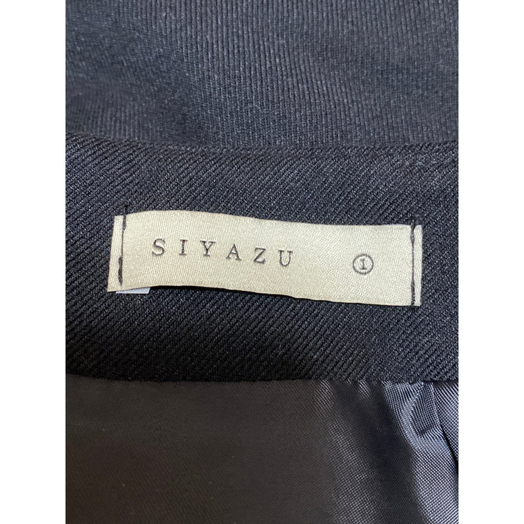 Siyazu Women's Black Mini Mid Rise Zipper Straight Pencil Wrap Skirt Size 1