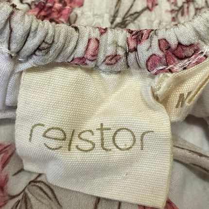 Reistor Pink Floral Print Sleeveless Cami Camisole Tiered Midi A-Line Dress Sz M
