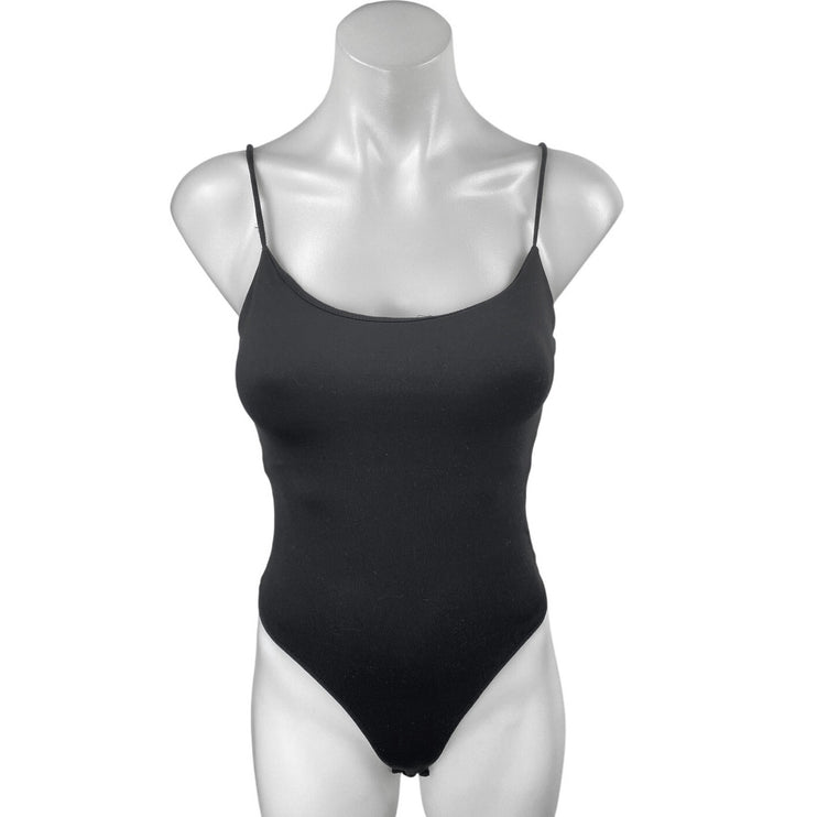 Zara Women's Black Sleeveless Cami Camisole One Piece Thong Bodysuit Tank Top S