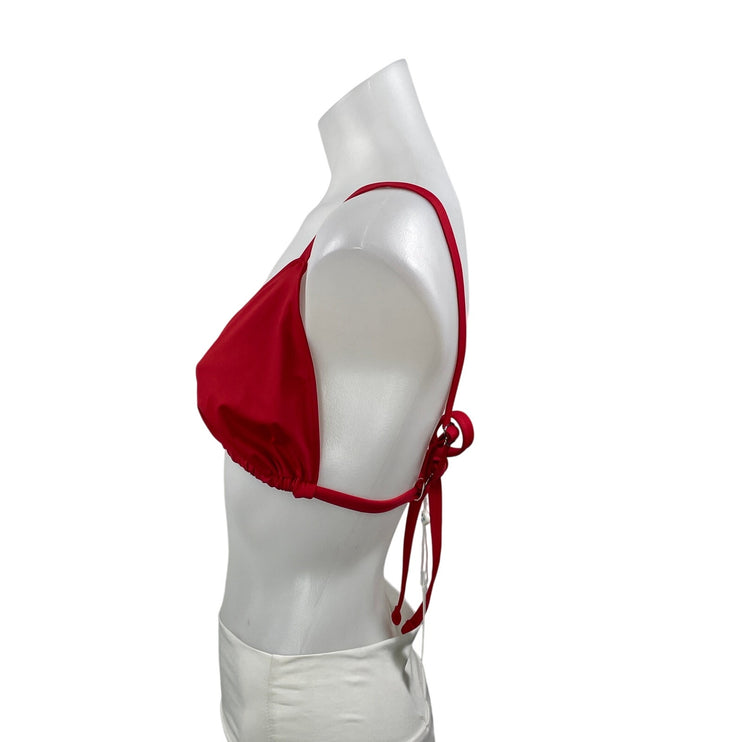 NEW Frankies Bikinis Women's Red Triangle Bralette Swimwear Bikini Top Size 2XL