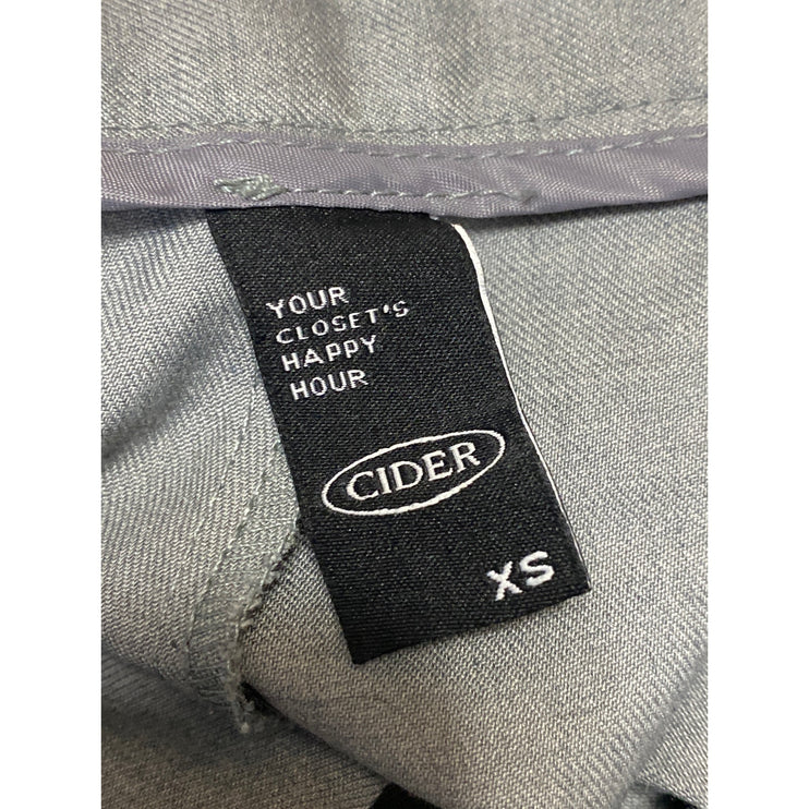 Cider Women's Gray High Rise Baggy Wide Leg Palazzo Trousers Dress Pants Size XS